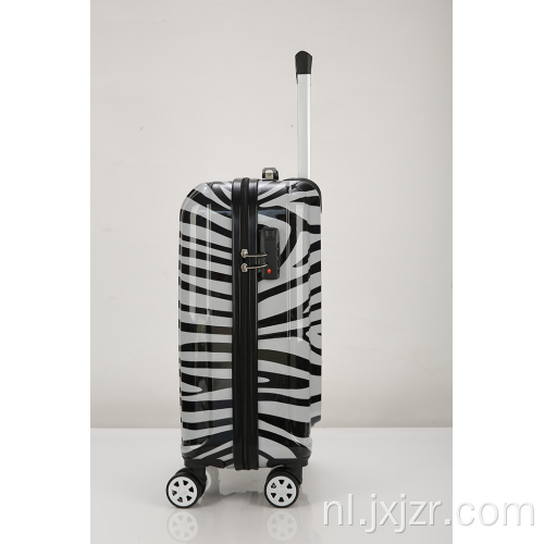 ABS met pc trolley koffer Zebra koffer